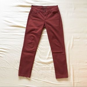 Paige Denim Twiggy Skinny Cigarette Jeans Rouge 26